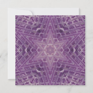 Carte 3Une Unique couleur violet étoile blanche Mandala