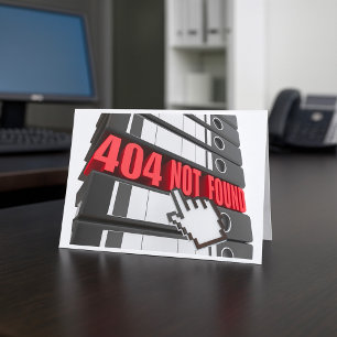 Carte 404 Message d'erreur introuvable