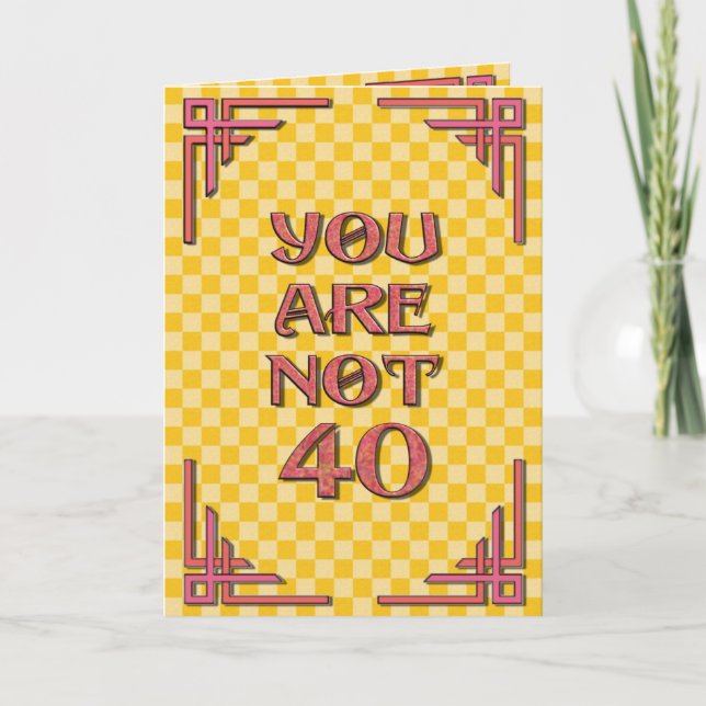 Carte 40 Birthday (Devant)