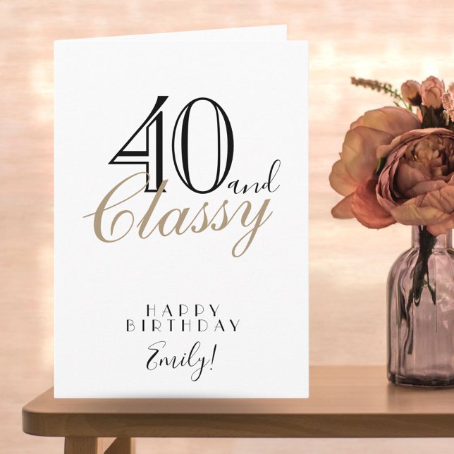 Carte 40 et fabuleuse épaisse typographie 40e anniversai (Créateur téléchargé)