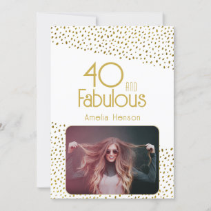 Carte 40 et fabuleuse Parties scintillant d'or Photo 40e