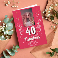 40 & Fabulous Foliage Magent 40th Birthday Photo