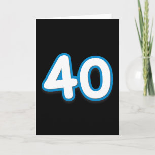 Carte 40 Year Birthday ou Anniversary - Add Text