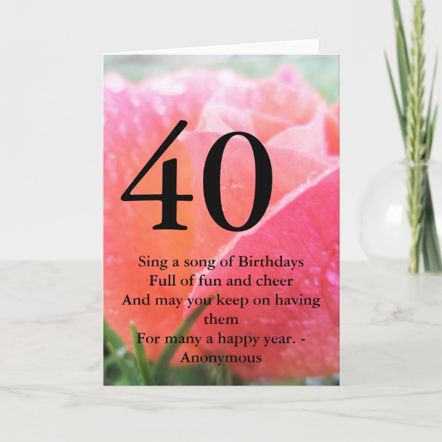 Carte 40e anniversaire (Devant)