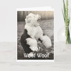 Carte ***40e ANNIVERSAIRE**** avec un peu d'HUMOUR