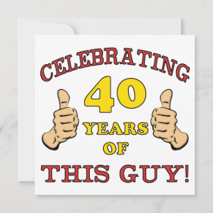 Carte 40e anniversaire Cadeau pour lui
