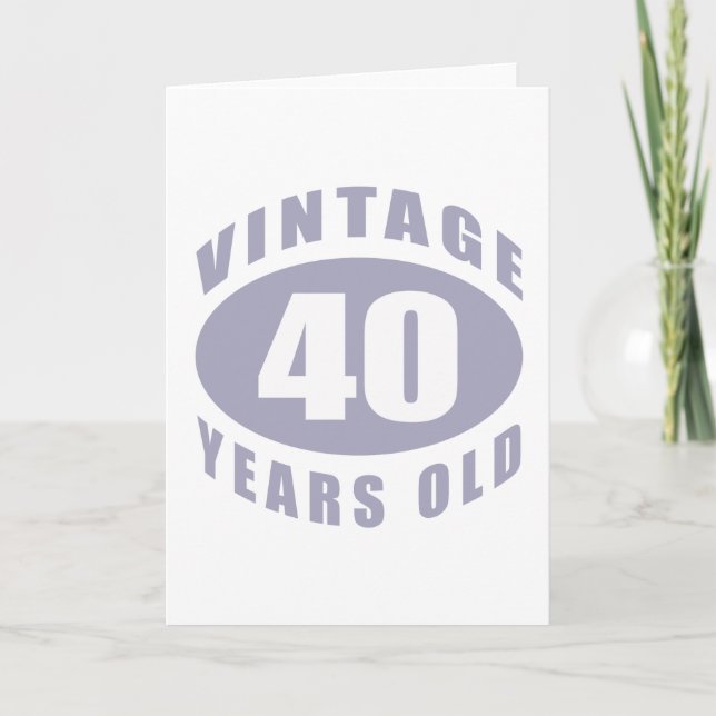 Carte 40e anniversaire Cadeaux pour lui (Devant)
