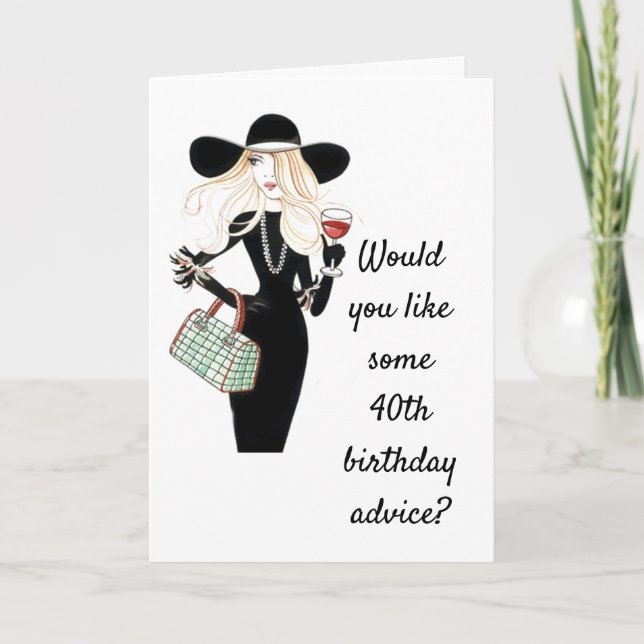 Carte **40e ANNIVERSAIRE CONSEIL** À UN AMI OU UNE FAMIL (Devant)