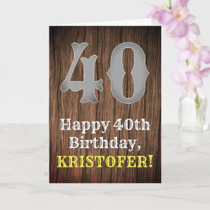 Carte 40e anniversaire : Country Western Inspecred Look