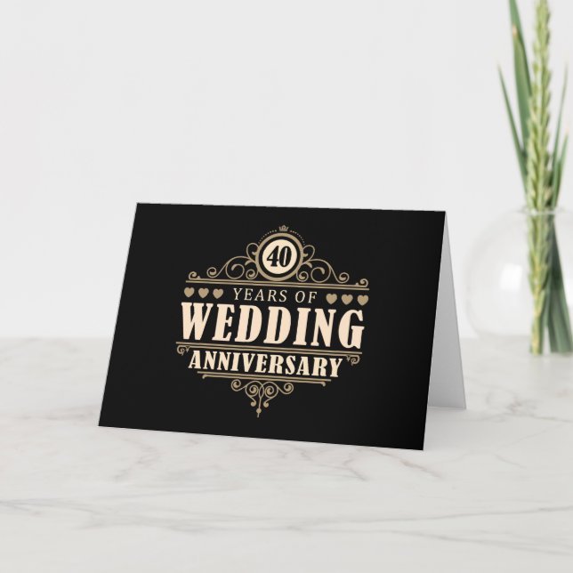 Carte 40e anniversaire de mariage (Devant)