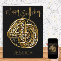40e anniversaire Empreinte de léopard Gold Foil Ba