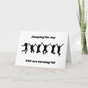 Carte 40e ANNIVERSAIRE JUMPING POUR JOIE