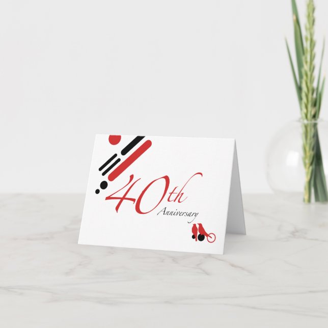 Carte 40e anniversaire (oiseaux mod) (Devant)