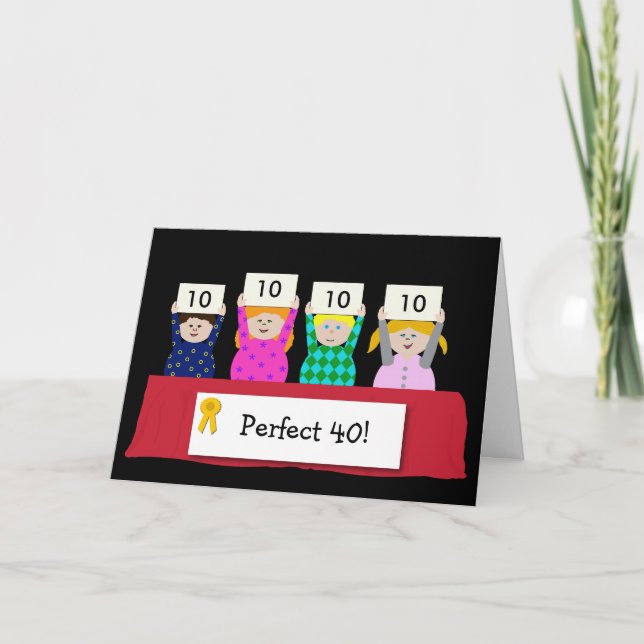 Carte 40e anniversaire personnalisable (Devant)