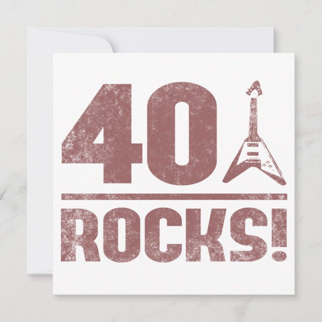 Carte 40e anniversaire Rocks (Devant)