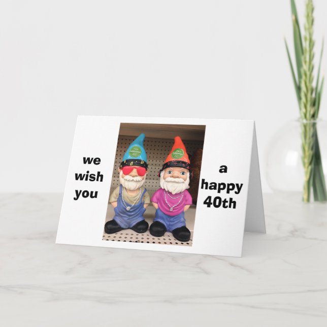 Carte 40e ANNIVERSAIRE SOUHAITE DE DEUX BONNES GAMMES (Devant)