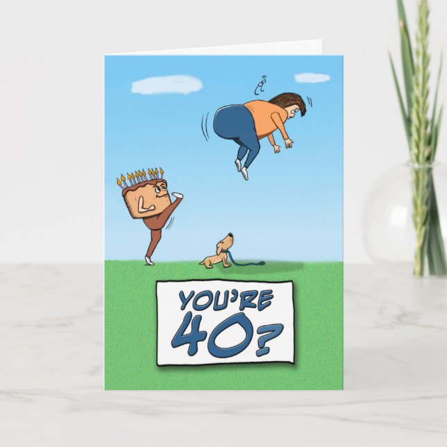 Carte 40e anniversaire : Un coup de pied dans la Butt (Devant)