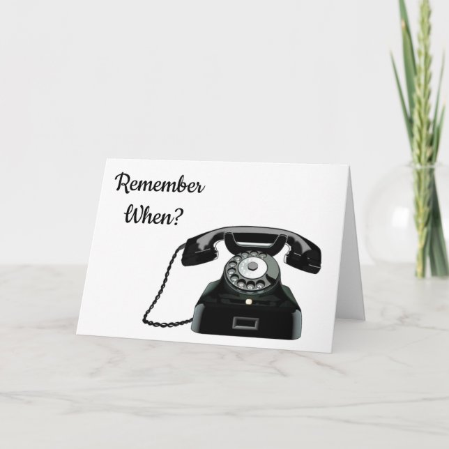 Carte ***40e ANNIVERSAIRE*** VOUS SOUVENEZ DE CE TÉLÉPHO (Devant)