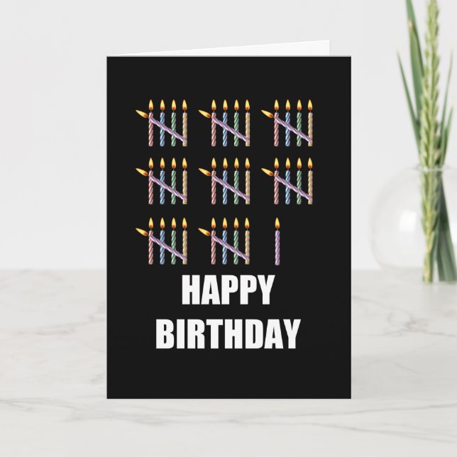 Carte 41e anniversaire aux bougies (Devant)