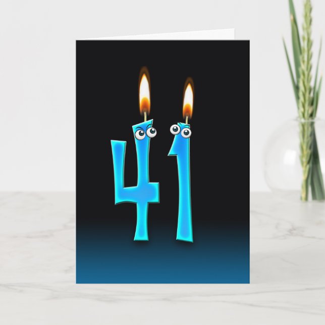 Carte 41e Anniversaire Bougies (Devant)