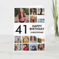 41e anniversaire Collage photo 13 photos noir blan