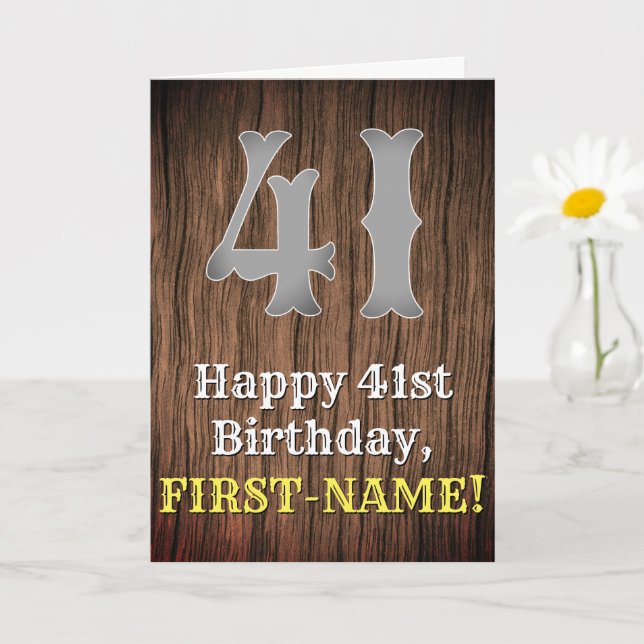 Carte 41e anniversaire : Pays inspiré par l'Ouest Look,  (Petite plante)