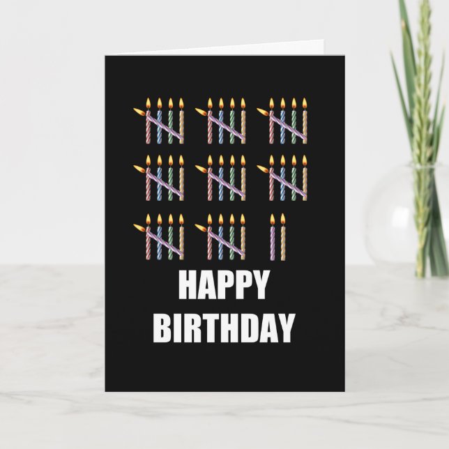 Carte 42e anniversaire avec bougies (Devant)