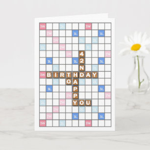 Carte 42e anniversaire, Word Game Board