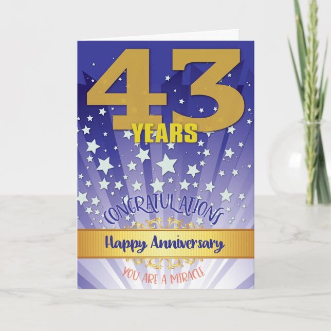 Carte 43 Anniversaire de la reprise Numéros gras (Devant)