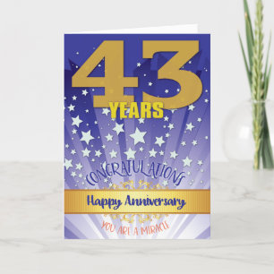 Carte 43 Anniversaire de la reprise Numéros gras