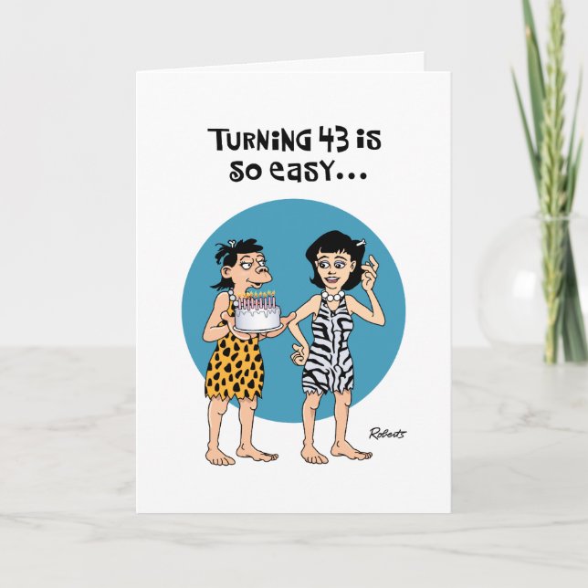 Carte 43e anniversaire humoristique (Devant)