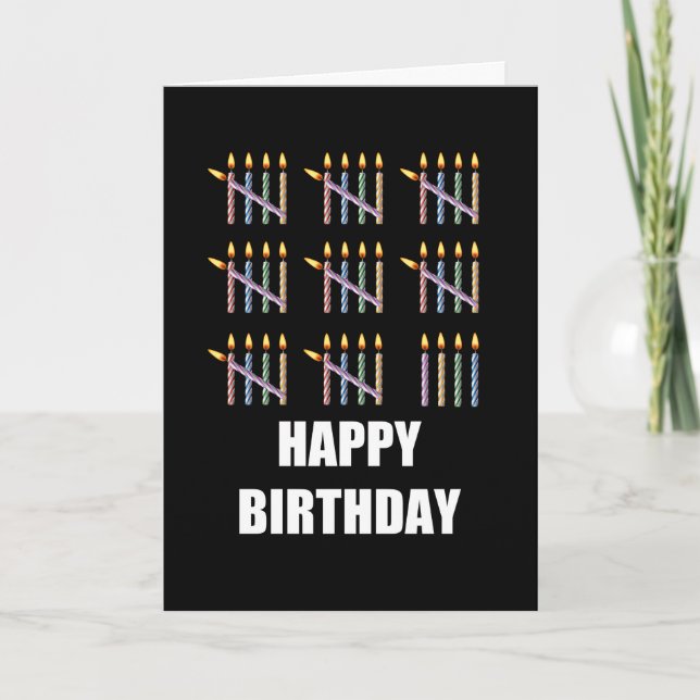Carte 44e anniversaire avec bougies (Devant)