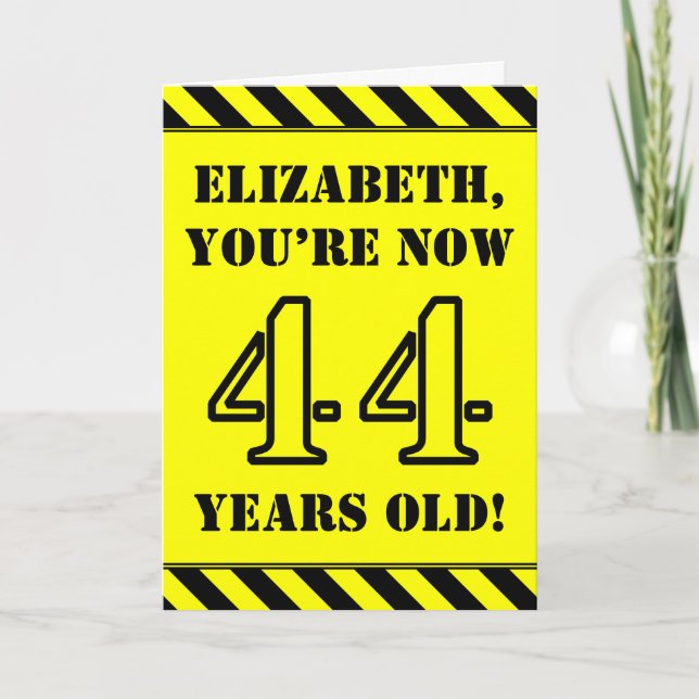 Carte 44e anniversaire : Jeu de style de crayon amusant  (Devant)