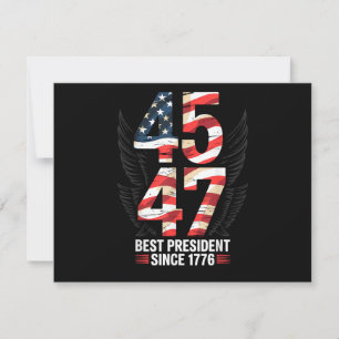 Carte 45 47 Meilleur président depuis 1776 Patriotique