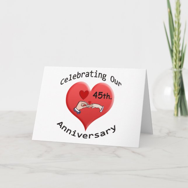 Carte 45e anniversaire de mariage (Devant)