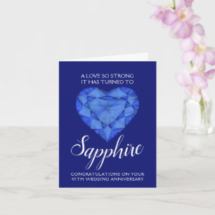Carte 45e anniversaire de mariage Saphir Amour si fort