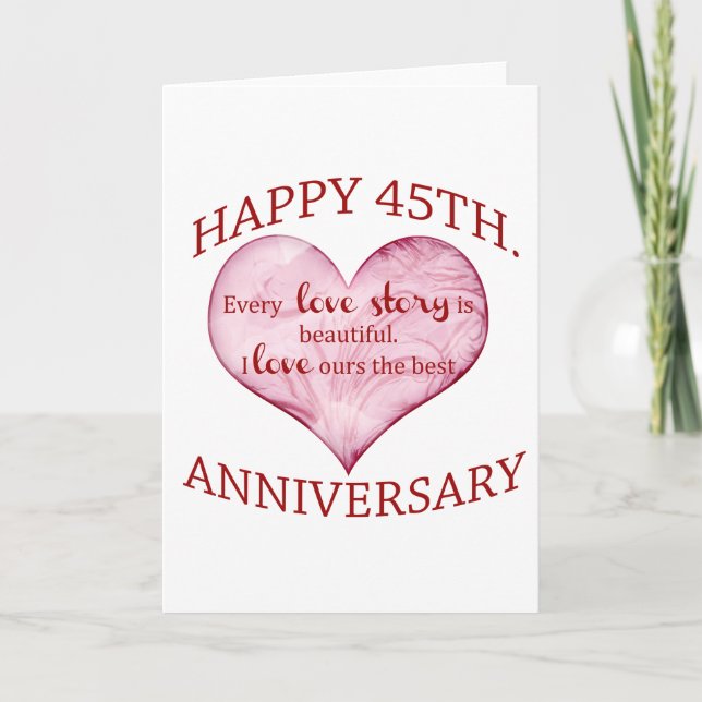 Carte 45ème. Anniversaire (Devant)