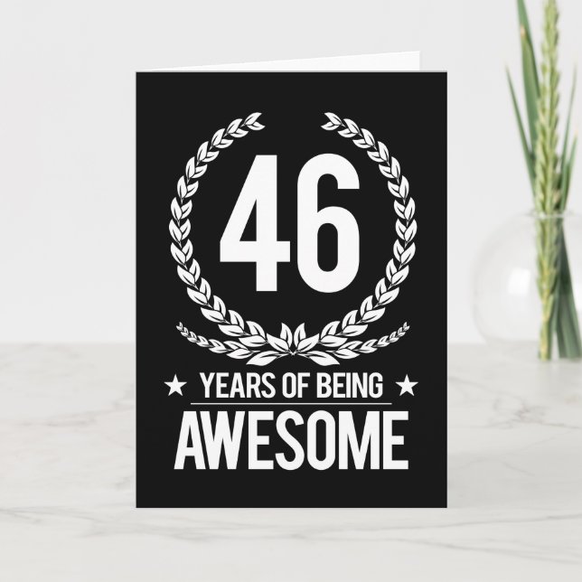 Carte 46e anniversaire (46 ans d'être génial) (Devant)