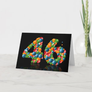Carte 46ème anniversaire avec des numéros formés à parti