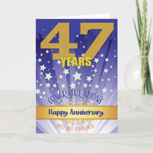 Carte 47 Anniversaire de la reprise Numéros gras