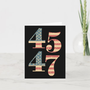 Carte 47 Trump 2024 Soutien au drapeau Vintage Trump 45 