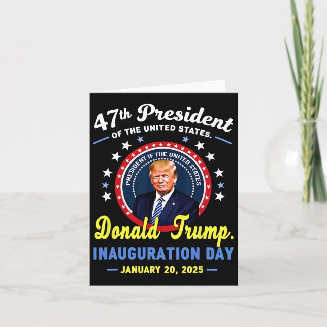 Carte 47e président Donald Trump Jour d'inauguration  (Devant)