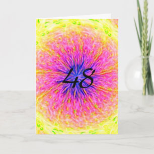 Carte 48e anniversaire Abstrait