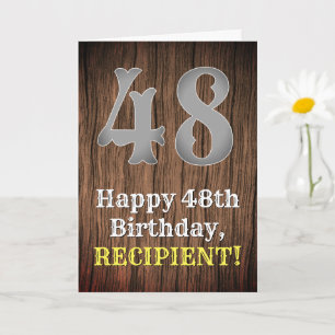 Carte 48e anniversaire : Style inspiré de la country wes