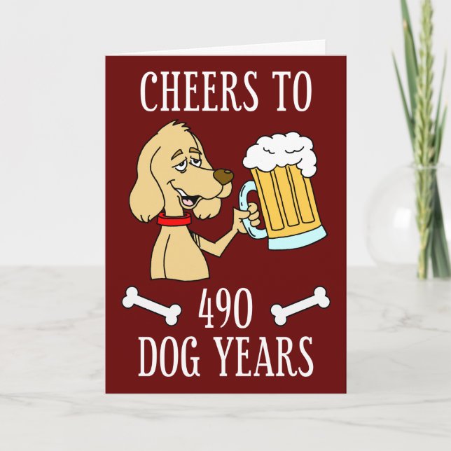 Carte 490 ans de chien 50e anniversaire (Devant)
