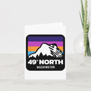 Carte 49 Degrés Nord Washington Snowboarding Skiing Fa