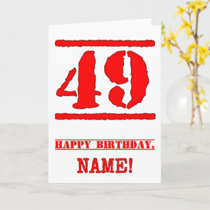 Carte 49e anniversaire : Amusant, Timbre en caoutchouc r