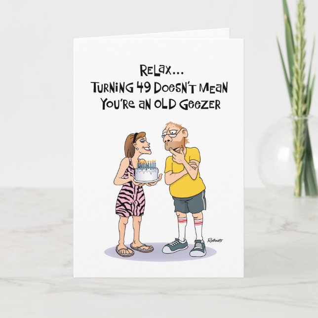 Carte 49e anniversaire de Geezer (Devant)