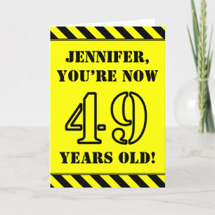 Carte 49e anniversaire : texte de style crayon amusant, 