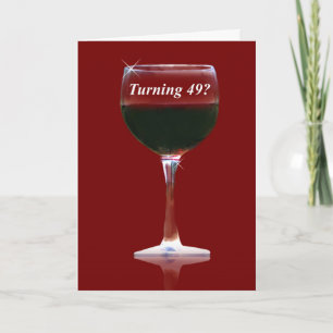 Carte 49e Anniversaire Vin Drôle Cheers Card